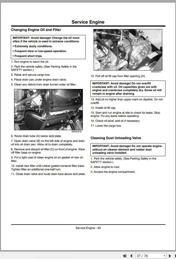 John Deere Gator Utility Vehicle HPX 4×4 Gas Operators Manual OMM168323 J2 2012 2