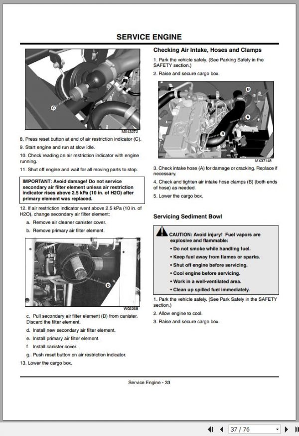 John Deere Gator Utility Vehicle TH 6×4 Diesel SN 050001 Operators Manual OMM161191 E9 2009 2