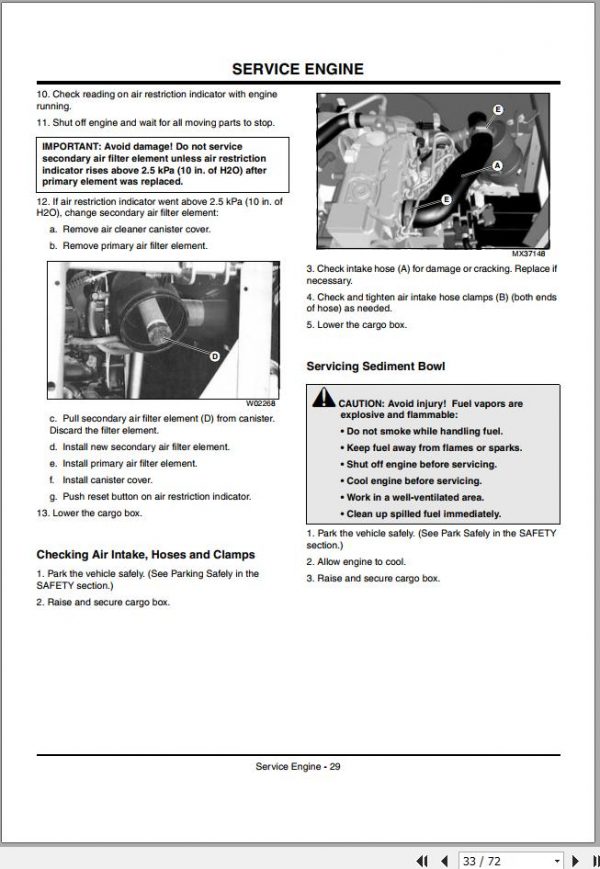 John Deere Gator Utility Vehicle TH Diesel 6×4 SN 010001 Operators Manual OMM154861 A9 2009 2