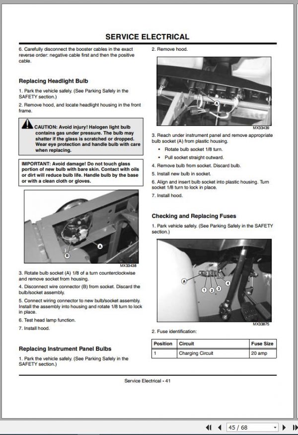 John Deere Gator Utility Vehicle TX SN 050001 California Only Operators Manual OMM161775 E9 2009 2