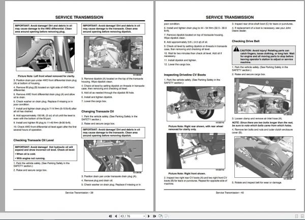 John Deere Gator Utility Vehicle XUV 4×4 Trail 4×4 Gas SN 010001 Operators Manual OMM155882 A7 2007 2