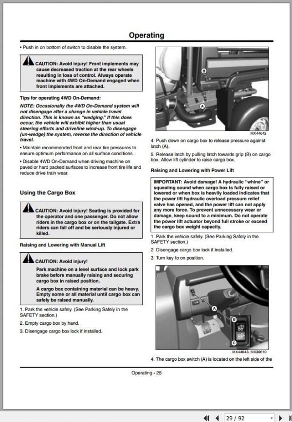 John Deere Gator Utility Vehicle XUV 855D SN 030001 Operators Manual OMM165088 I1 2011 2