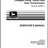John Deere Gear Transmission Compact Utility Tractor 4100 SN 010001 Operators Manual OMM134595 J7 1