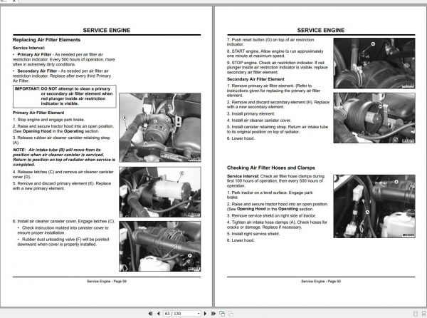 John Deere Gear Transmission Compact Utility Tractor 4100 SN 010001 Operators Manual OMM134595 J7 2