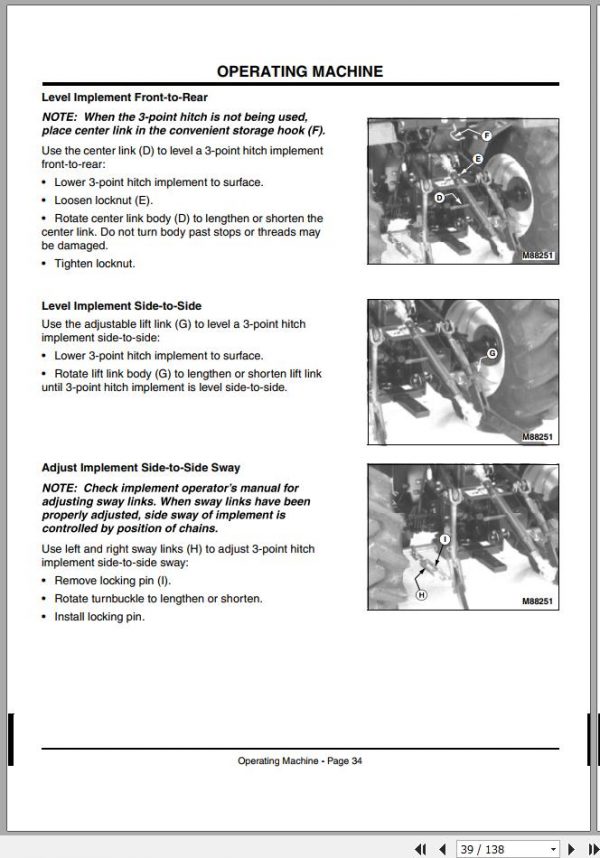 John Deere Gear Transmission Compact Utility Tractor 4100 SN 110001 Operators Manual OMM134596 C8 2