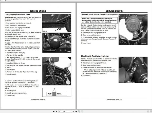 John Deere Gear Transmission Compact Utility Tractor Hydrostatic 4200 4300 4400 Operators Manual OMM135709 B9 2