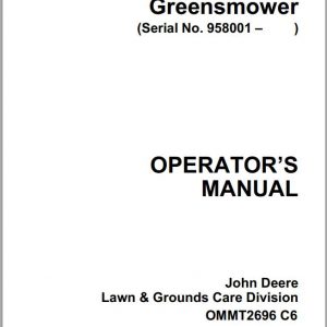 John Deere Greensmower Professional 2243 Diesel Operators Manual 1