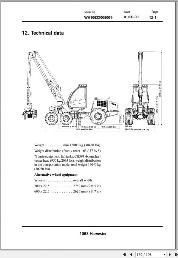 John Deere Harvester 1063 WH1063X005001 Operators and Maintenance Manual OMF06302 2001 2