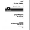 John Deere Hedge Clipper 21HC SN 030001 Operators Manual OMM120617 H5 1