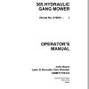John Deere Hydraulic Gang Mower 365 SN 010001 Operators Manual OMMT1758 D4 1