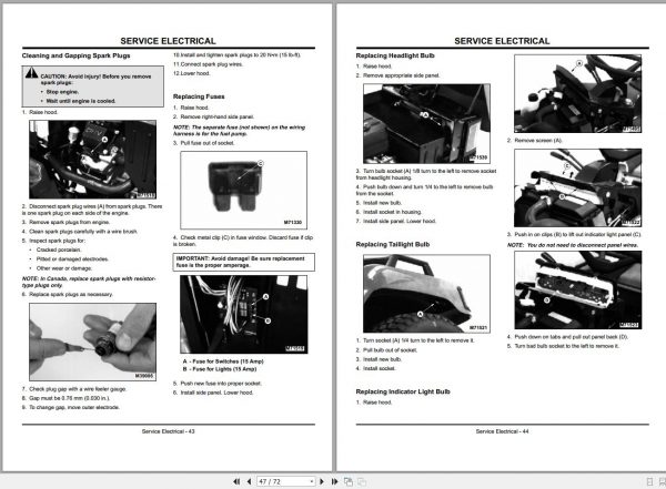 John Deere Lawn Garden Tractor 425 445 SN 070001 Operators Manual OMM144042 D0 2