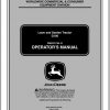 John Deere Lawn Garden Tractor G100 SN 010001 Operators Manual OMGX21180 J2 2002 1