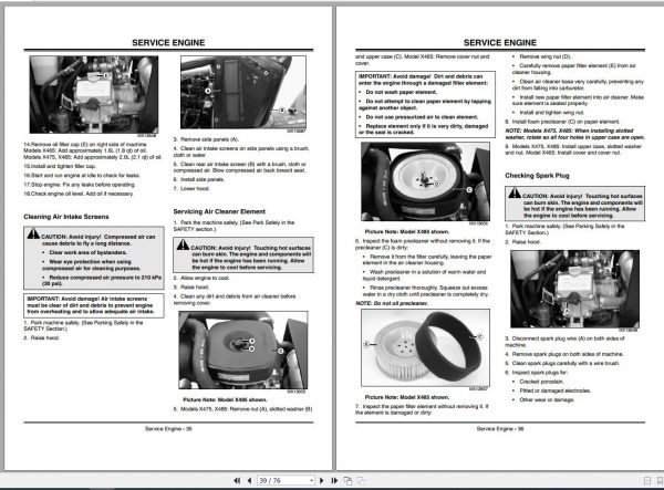 John Deere Lawn Garden Tractor X465 X475 X485 SN 010001 Operators Manual OMM148634 G2 2002 2