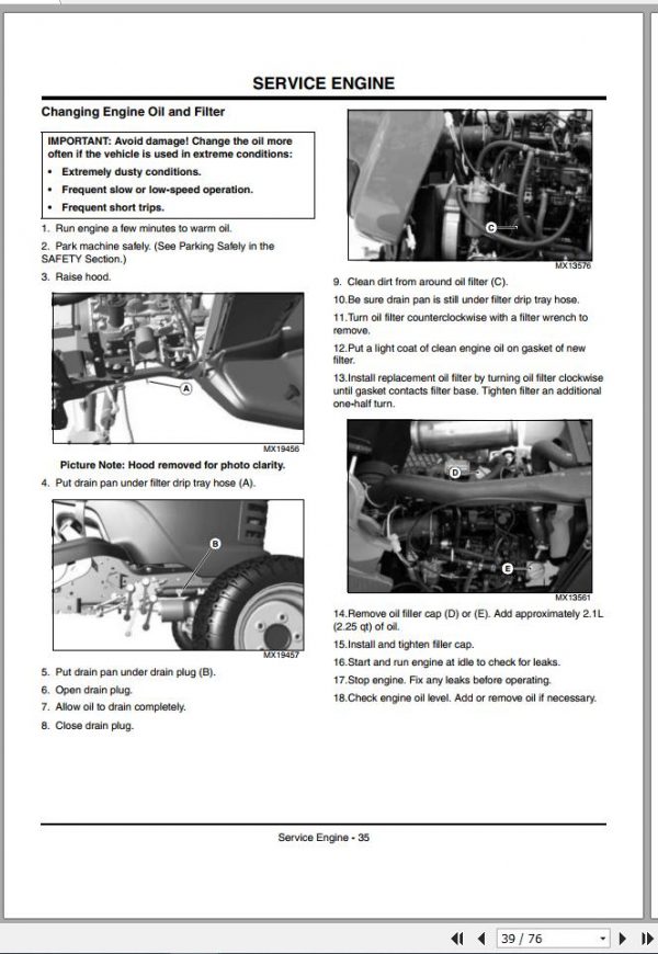 John Deere Lawn Garden Tractor X595 SN 030001 Operators Manual OMM150222 L3 2003 2