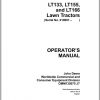 John Deere Lawn Tractor LT133 LT155 LT166 SN 010001 Operators Manual OMM135075 J7 1
