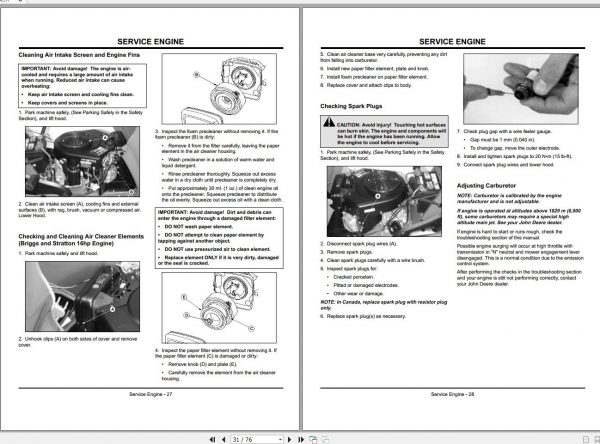 John Deere Lawn Tractor LTR166 SN 030001 Operators Manual OMM143716 H0 2000 2