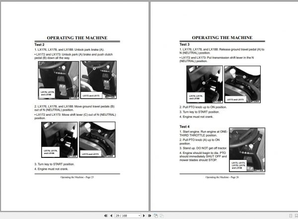 John Deere Lawn Tractor LX172 LX173 LX176 LX178 LX188 Operators Manual OMM134134 H7 2