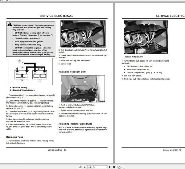 John Deere Lawn Tractor LX255 LX277 LX277AWS LX279 LX288 SN 010101 Operators Manual OMM142612 C0 2000 2