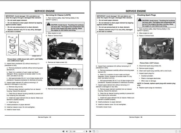 John Deere Lawn Tractor LX266 LX277 LX277AWS LX279 LX288 SN 090001 Operators Manual OMM148972 I2 2002 2