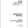 John Deere Lawn Tractor STX38 SN 210001 Operators Manual OMM111922 K3 1