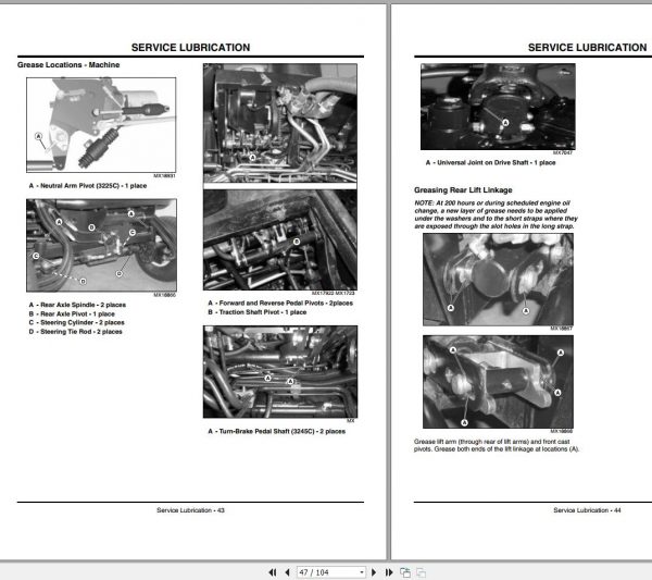John Deere Lightweight Fairwar Mowers 3225C 3235C 3245C SN 010001 Operators Manual 2004 2