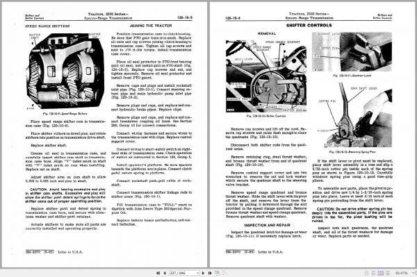 John Deere Tractors 2500 Series Service Manual SM2070 2
