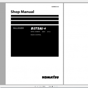 Komatsu Bulldozer D375Ai 8 Shop Manual SEN06653 03 2020