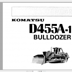 Komatsu Bulldozer D455A 1 Operation Maintenance Manual SEAM198A05