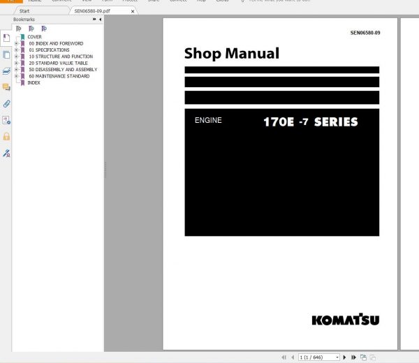 Komatsu Diesel Engine 7.44 Gb PDF Updated 2022 Shop Manual 7