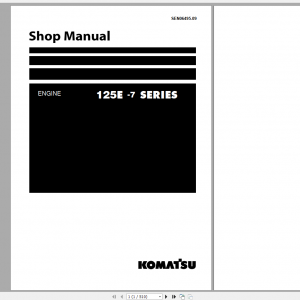 Komatsu Engine 125E 7 Series Shop Manual SEN06495 09 2019