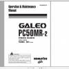 Komatsu Hydraulic Excavator GALEO PC50MR 2 Operation Maintenance Manual WEAM006707 2008