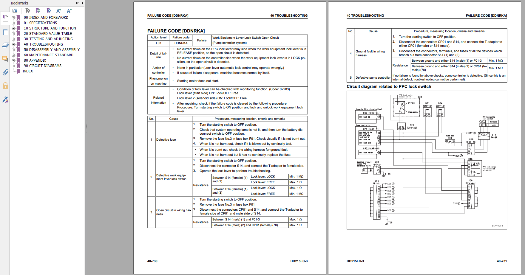 Komatsu Hydraulic Excavator HB215LC 3 Shop Manual UENBM00462 2019 2
