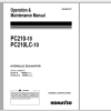 Komatsu Hydraulic Excavator PC210 10 PC210LC 10 Operation Maintenance Manual UENAM01271 2016