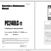 Komatsu Hydraulic Excavator PC240LC 11 Engine 6D107E 3 Operation Maintenance Manual TEN00894 02 2020