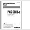 Komatsu Hydraulic Excavator PC26MR 3 Operation Maintenance Manual WEAM012505 2013