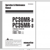 Komatsu Hydraulic Excavator PC30MR 3 PC35MR 3 Operation Maintenance Manual WEAM009600 2008