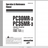 Komatsu Hydraulic Excavator PC30MR 3 PC35MR 3 Operation Maintenance Manual WEAM011902 2010