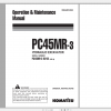 Komatsu Hydraulic Excavator PC45MR 3 Operation Maintenance Manual WEAM012002 2011