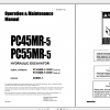 Komatsu Hydraulic Excavator PC45MR 5 PC55MR 5 Engine 4D88E 7 Operation Maintenance Manual TEN00691 03 2016