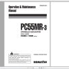 Komatsu Hydraulic Excavator PC55MR 3 Operation Maintenance Manual WEAM014403 2014