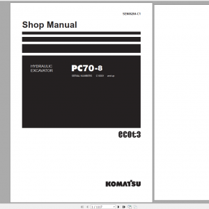 Komatsu Hydraulic Excavator PC70 8 Shop Manual SEN06204 C1 2015