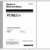 Komatsu Hydraulic Excavator PC700LC 11 Operation Maintenance Manual UENAM01320 2017
