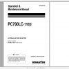 Komatsu Hydraulic Excavator PC700LC 11E0 Operation Maintenance Manual UENAM01652 2020