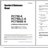 Komatsu Hydraulic Excavator PC750 6 PC750LC 6 PC750SE 6 Operation Maintenance Manual SEAD010900 1996