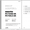 Komatsu Hydraulic Excavator PC750LC 6K PC750SE 6K Shop Manual UEBM001801 2002