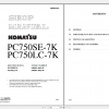 Komatsu Hydraulic Excavator PC750SE 7K PC750LC 7K Shop Manual UEBM002400 2004