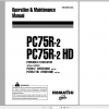 Komatsu Hydraulic Excavator PC75R 2 PC75R 2HD Operation Maintenance Manual WEAM001303