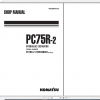 Komatsu Hydraulic Excavator PC75R 2 Shop Manual WEBM001500