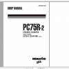 Komatsu Hydraulic Excavator PC75R 2 Shop Manual WEBM001502 2003