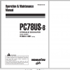 Komatsu Hydraulic Excavator PC78US 8 Operation Maintenance Manual WEAM010100 2008